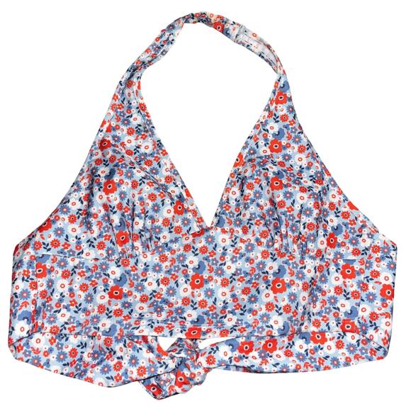 Altar'd State women’s Colorful Ditsy Floral Tie Back Cropped Halter Top (small) - Picture 1 of 5